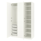 PAX / FORSAND wardrobe combination, white/white, 150x60x236 cm