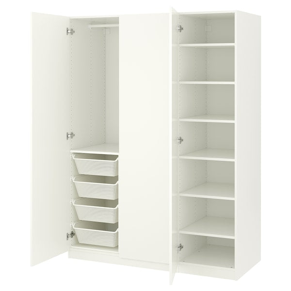 PAX / FORSAND - Wardrobe combination, white/white,150x60x201 cm