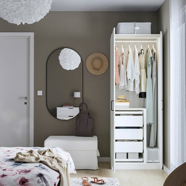 Ikea PAX / FORSAND - Wardrobe combination, white/white,75x60x201 cm