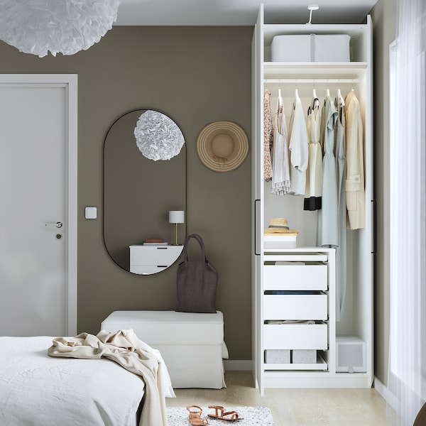 PAX / FORSAND - Wardrobe combination, white/white,75x60x236 cm