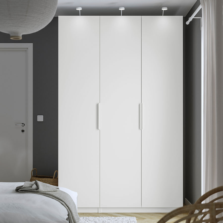 PAX / FORSAND wardrobe combination, white/white, 150x236.4x60 cm