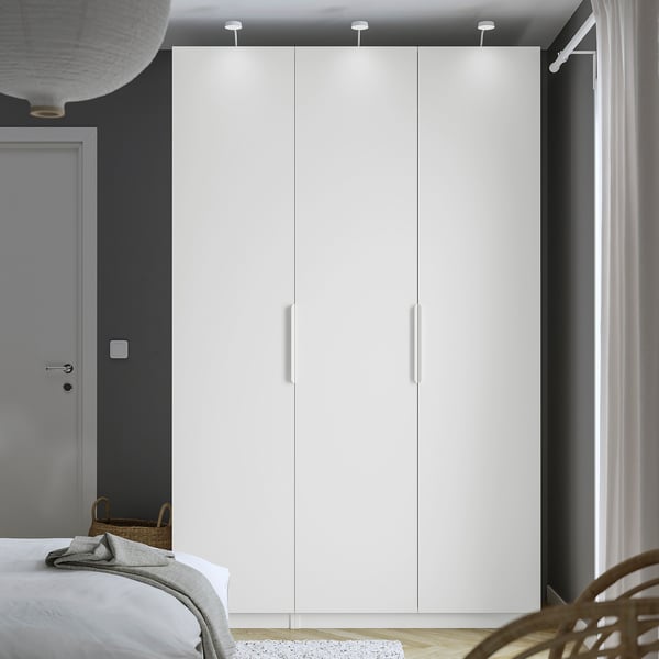 PAX / FORSAND wardrobe combination, white/white, 150x60x236 cm