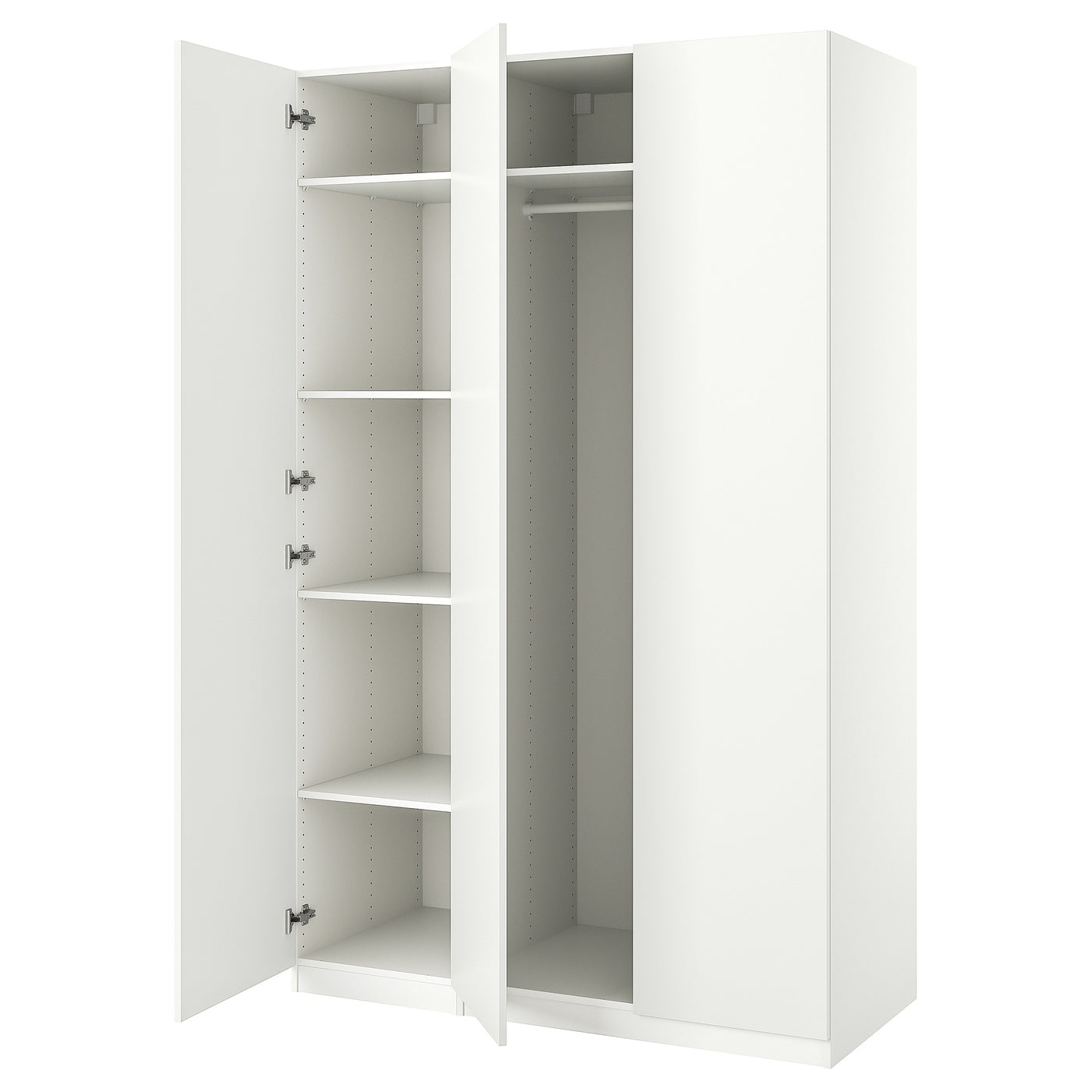 PAX / FORSAND wardrobe combination, white/white, 150x60x236 cm