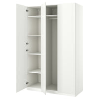PAX / FORSAND wardrobe combination, white/white, 150x60x236 cm