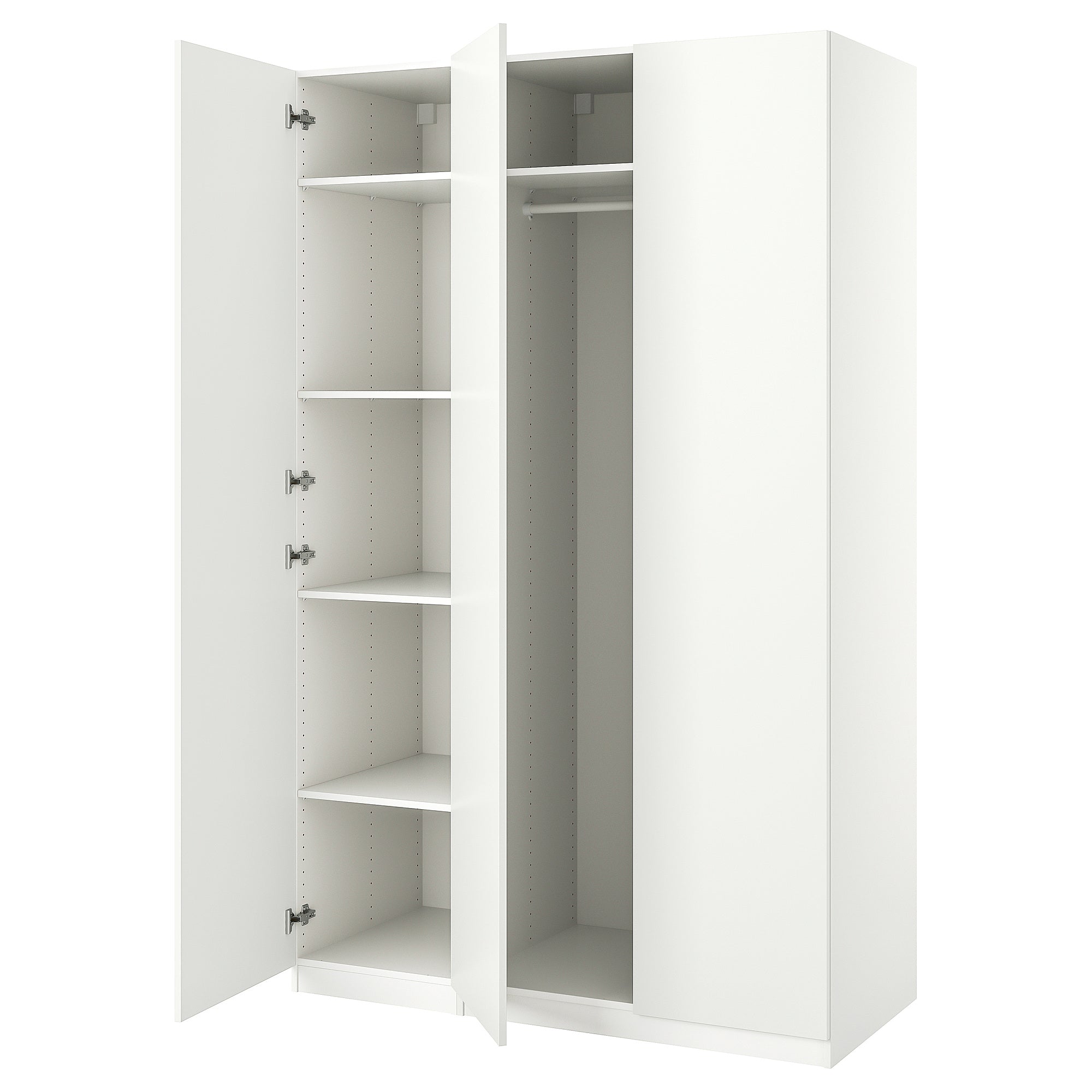 PAX / FORSAND wardrobe combination, white/white, 150x60x236 cm