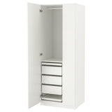 PAX / FORSAND wardrobe combination, white/white, 75x60x201 cm