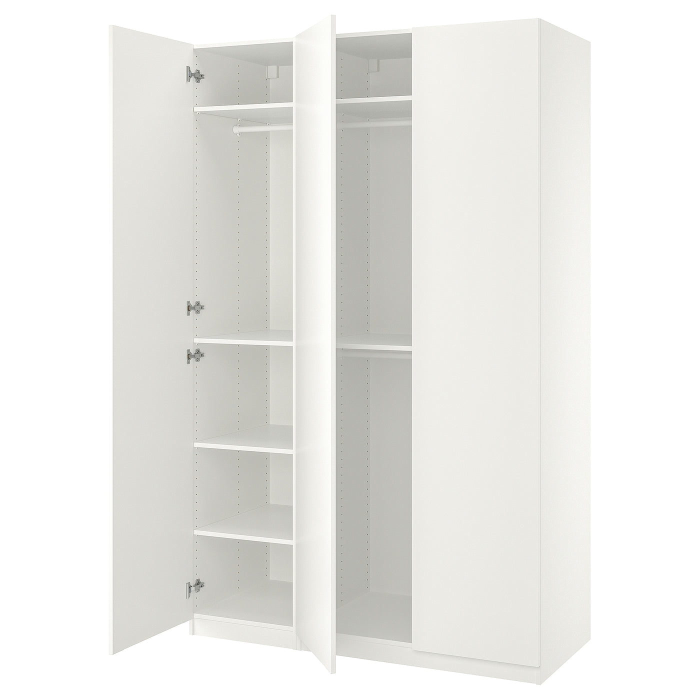 PAX / FORSAND wardrobe combination, white/white, 150x60x236 cm