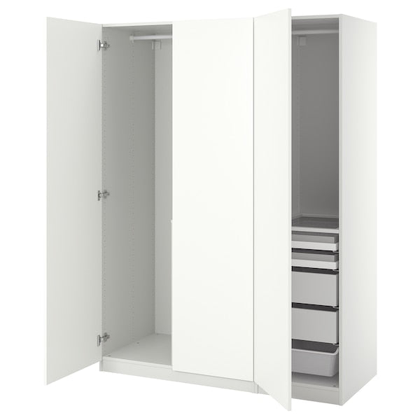 PAX / FORSAND - Wardrobe combination, white/white,150x60x201 cm