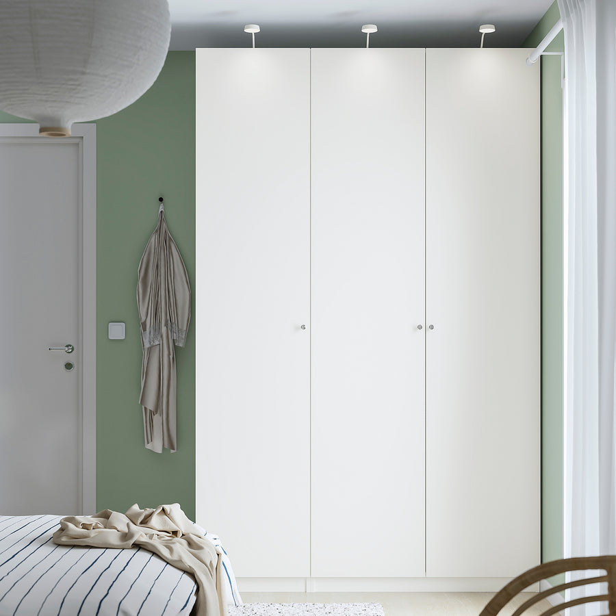 PAX / FORSAND wardrobe combination, white/white, 150.0x236.4x60.0 cm