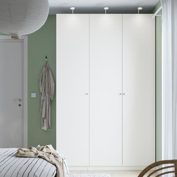 PAX / FORSAND wardrobe combination, white/white, 150x60x236 cm