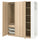 PAX / FORSAND wardrobe combination, white stained oak effect white stained oak effect/white, 170x60x201 cm