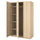 PAX / FORSAND - Wardrobe combination, oak effect with white stain/ oak effect with white stain,150x60x236 cm