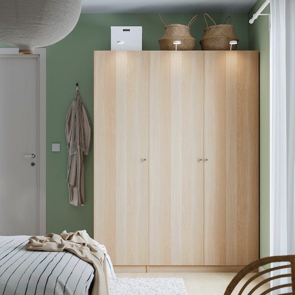 Ikea PAX / FORSAND - Cloakroom combination, oak effect with white stain/ oak effect with white stain,150x60x201 cm
