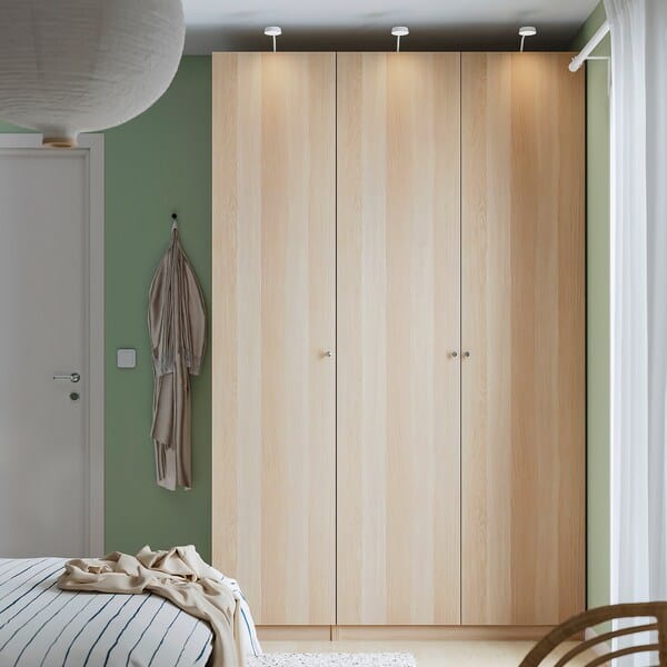 Ikea PAX / FORSAND - Wardrobe combination, oak effect with white stain/ oak effect with white stain,150x60x236 cm