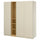 PAX / FORSAND wardrobe combination, grey-beige grey-beige/oak effect, 185x60x201 cm