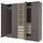PAX / FORSAND - Wardrobe combination, dark grey-beige/dark grey,250x60x236 cm