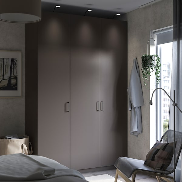 PAX / FORSAND - Wardrobe combination, dark grey/dark grey,150x60x236 cm