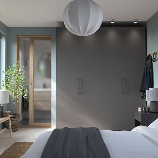 Ikea PAX / FORSAND - Wardrobe combination, dark grey/dark grey,200x60x236 cm