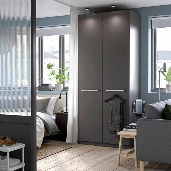 Ikea PAX / FORSAND - Wardrobe combination, dark grey/dark grey,100x60x236 cm