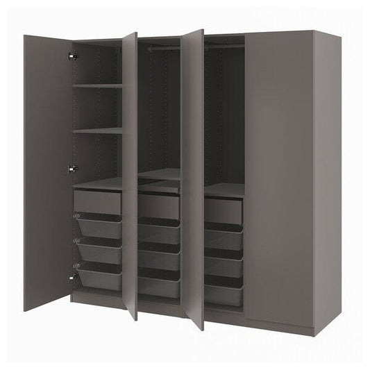 Ikea PAX / FORSAND - Wardrobe combination, dark grey/dark grey,200x60x201 cm