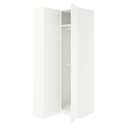 PAX / FORSAND corner wardrobe, white/white, 111/88x236 cm
