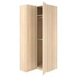 PAX / FORSAND corner wardrobe, white stained oak effect/white stained oak effect, 111/88x236 cm