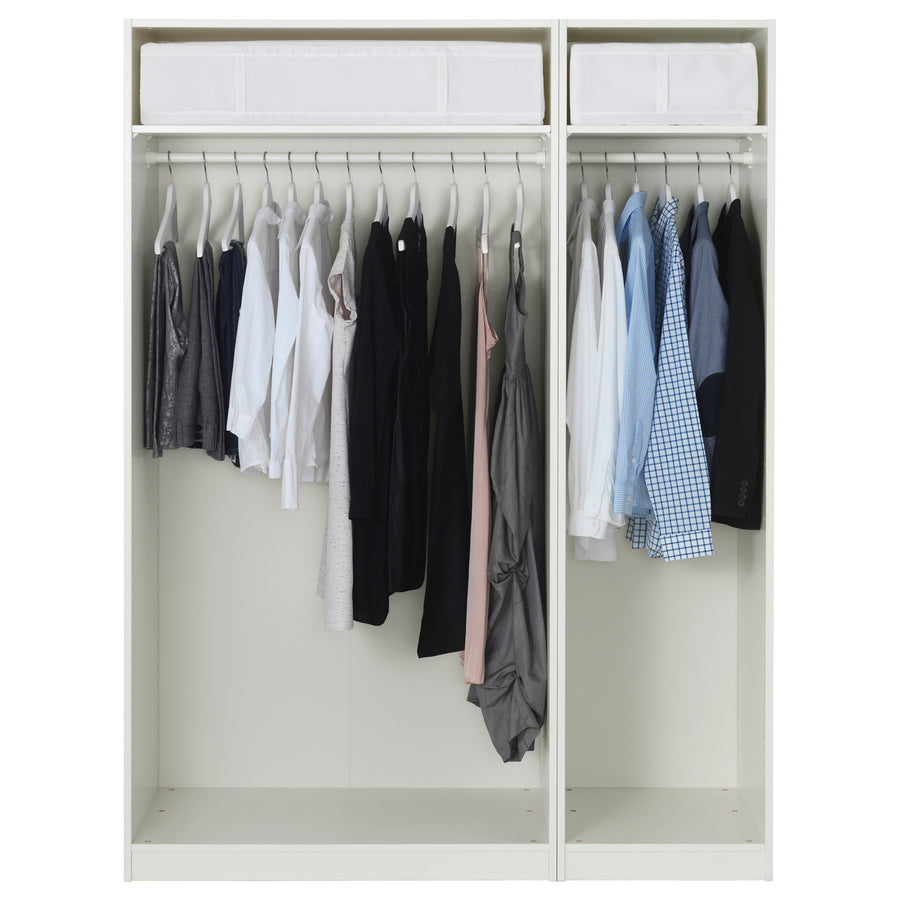 PAX / FORSAND wardrobe, white/white, 150x60x201 cm