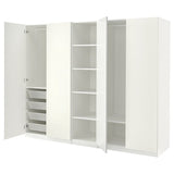 PAX / FORSAND wardrobe, white/white, 250x60x201 cm