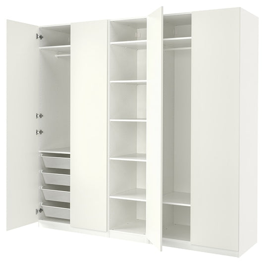 PAX / FORSAND - Wardrobe, white/white,250x60x236 cm