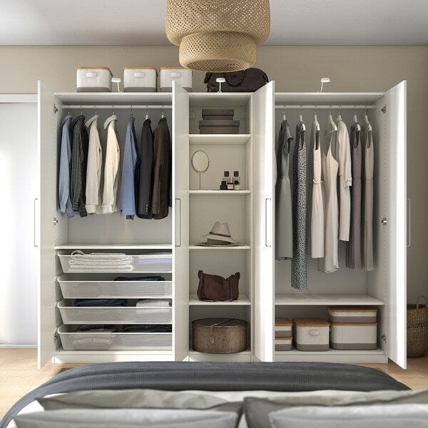 Ikea PAX / FORSAND - Wardrobe, white/white,250x60x201 cm