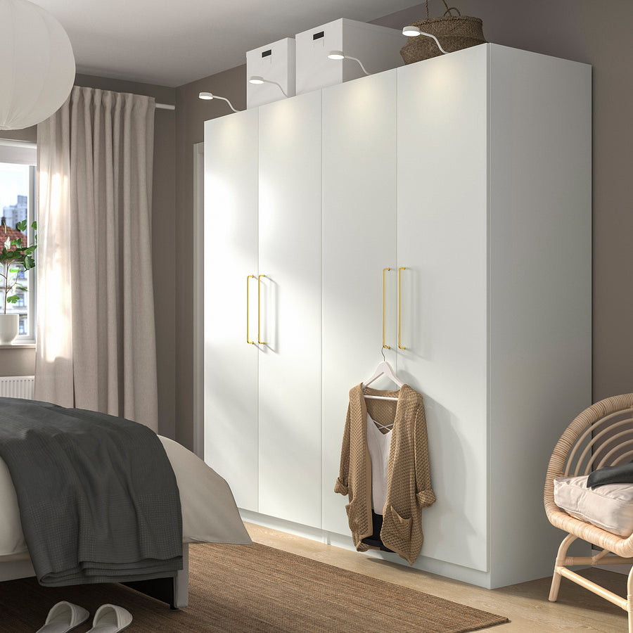PAX / FORSAND wardrobe, white/white, 200x60x201 cm