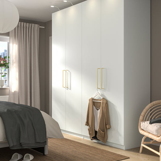 PAX / FORSAND wardrobe, white/white, 200x60x236 cm