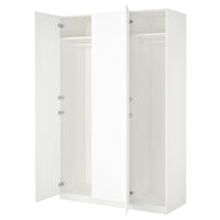 PAX / FORSAND wardrobe, white/white, 150x60x236 cm