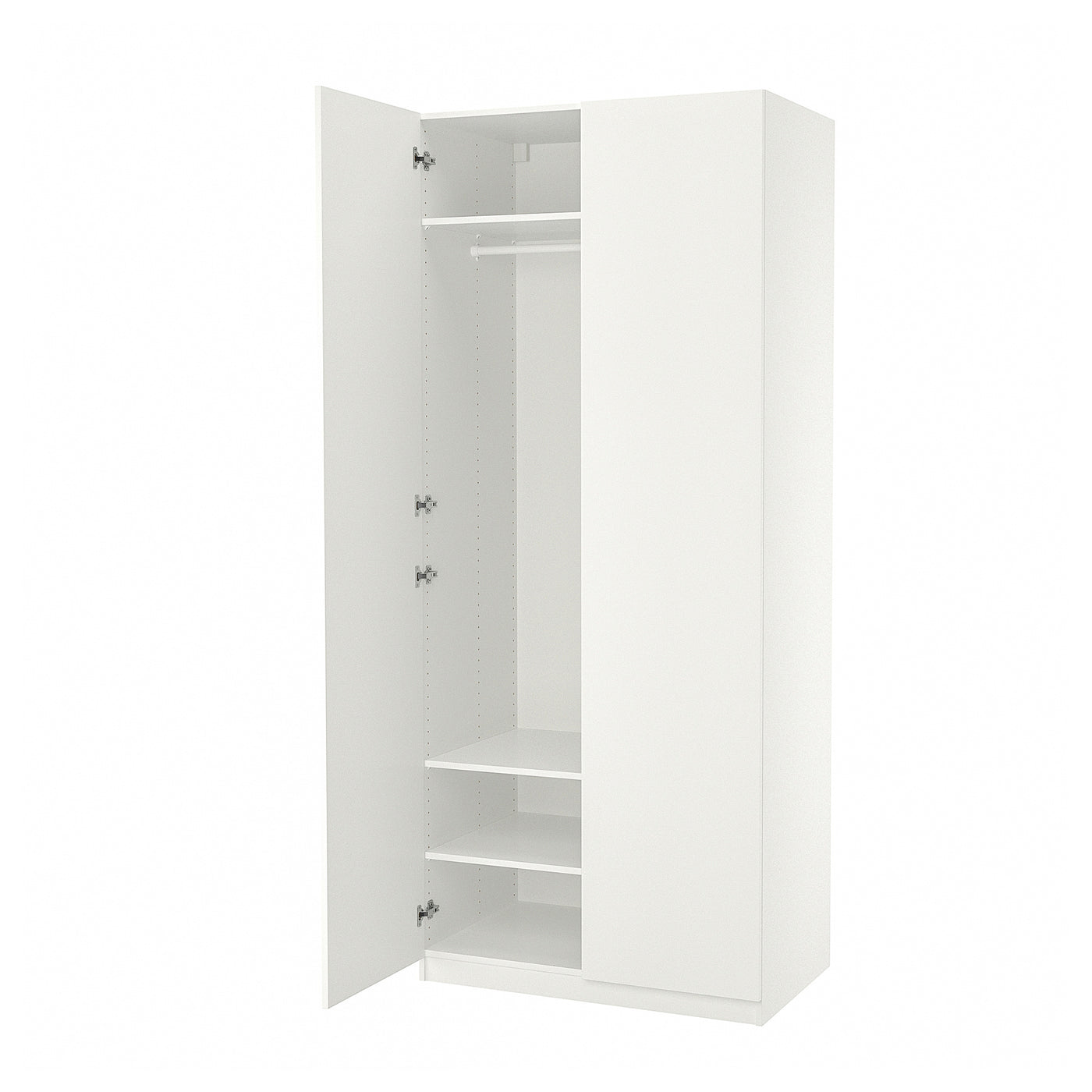 PAX / FORSAND wardrobe, white/white, 100x60x236 cm