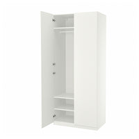 PAX / FORSAND wardrobe, white/white, 100x60x236 cm