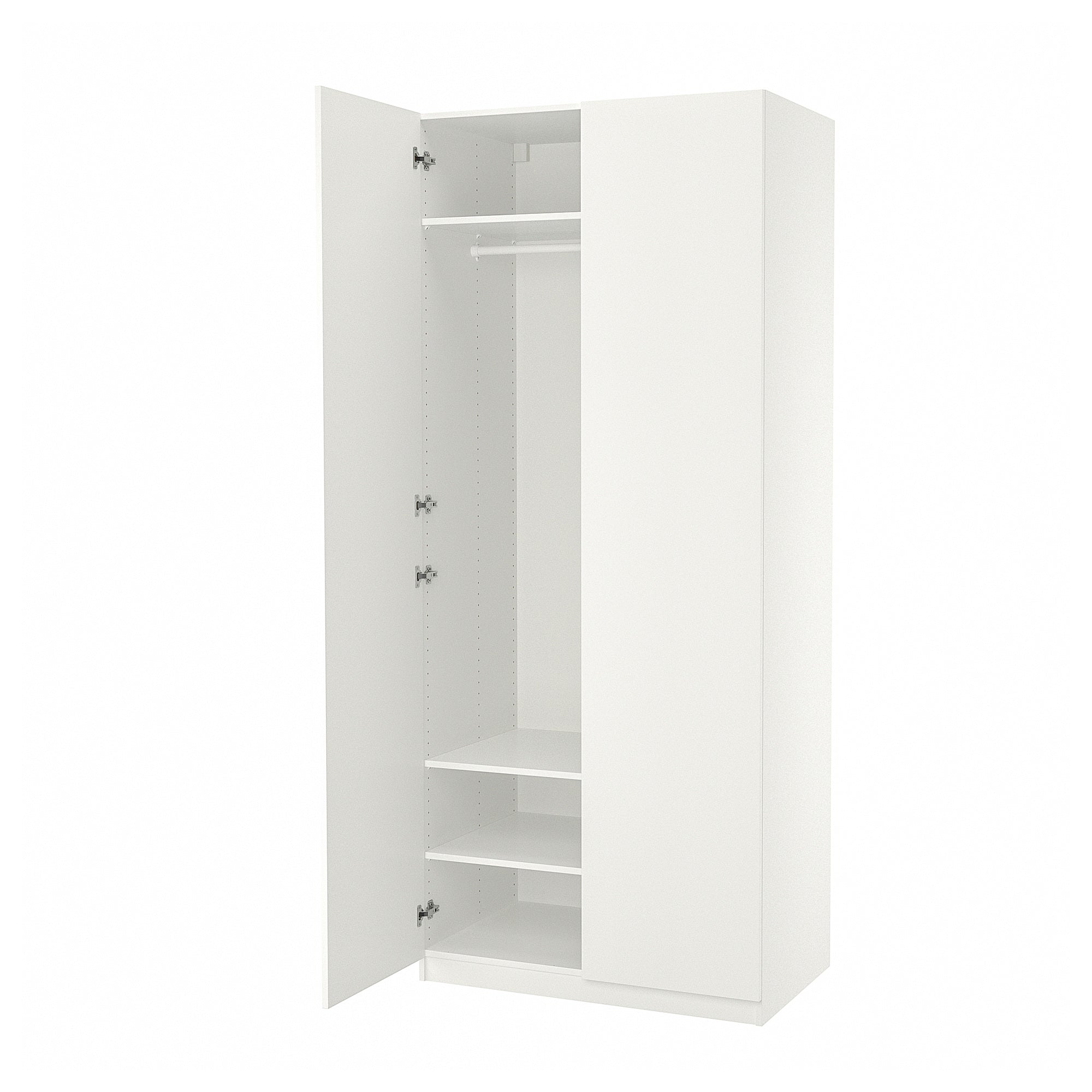 PAX / FORSAND wardrobe, white/white, 100x60x236 cm