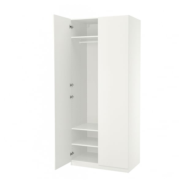 PAX / FORSAND wardrobe, white/white, 100x60x236 cm