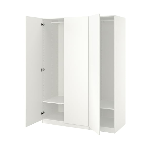 PAX / FORSAND wardrobe, white/white, 150x60x201 cm