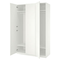 PAX / FORSAND wardrobe, white/white, 150x60x236 cm