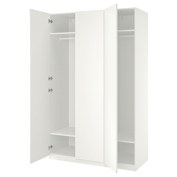 PAX / FORSAND wardrobe, white/white, 150x60x236 cm