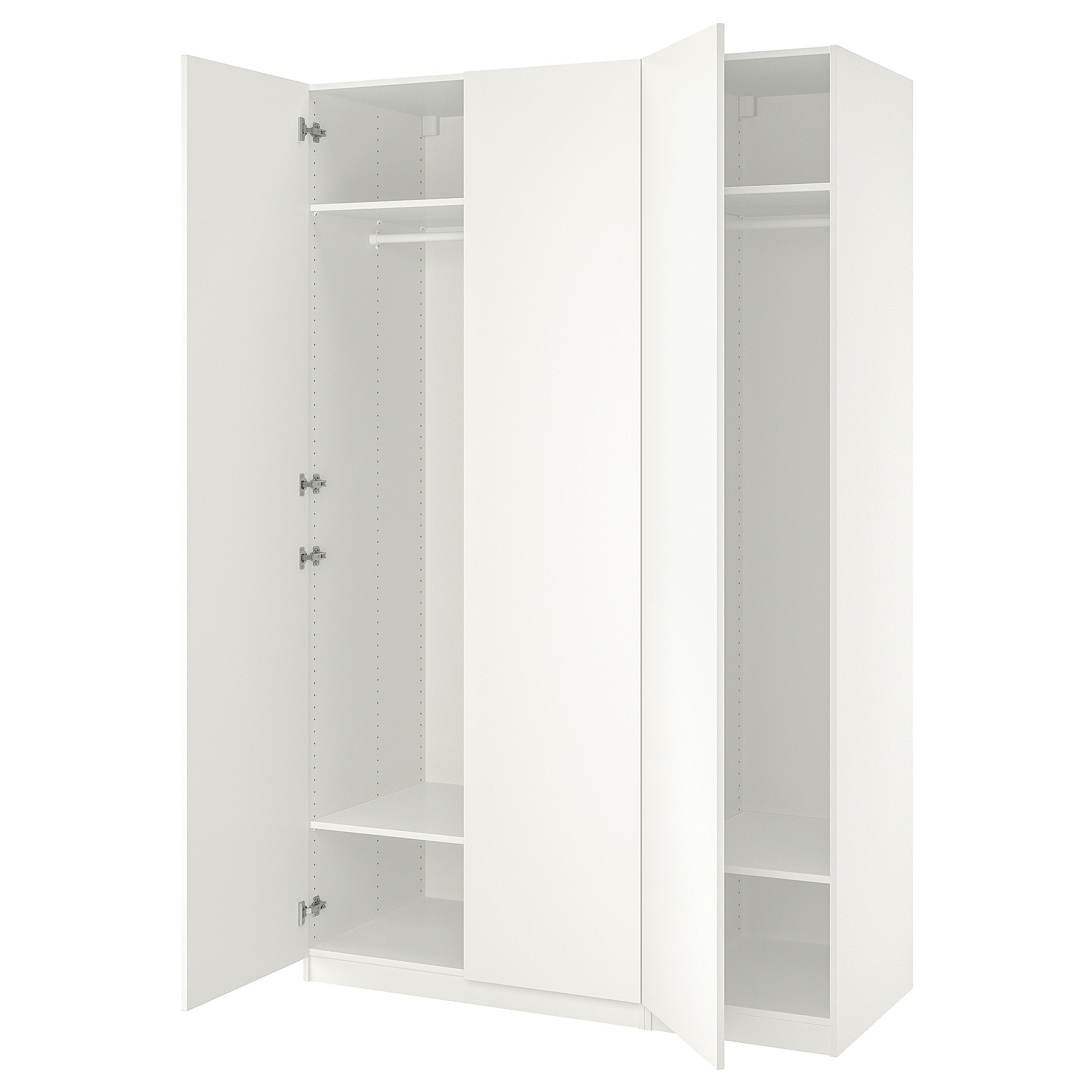 PAX / FORSAND wardrobe, white/white, 150x60x236 cm