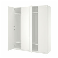 PAX / FORSAND wardrobe, white/white, 200x60x236 cm
