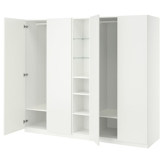 PAX / FORSAND wardrobe, white/white, 235x60x201 cm