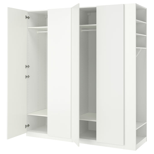 PAX / FORSAND wardrobe, white/white, 220x60x236 cm