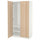 PAX / FORSAND - Wardrobe, white / oak effect with white stain,100x60x201 cm