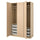 PAX / FORSAND - Wardrobe, oak effect with white stain / oak effect with white stain,150x60x236 cm