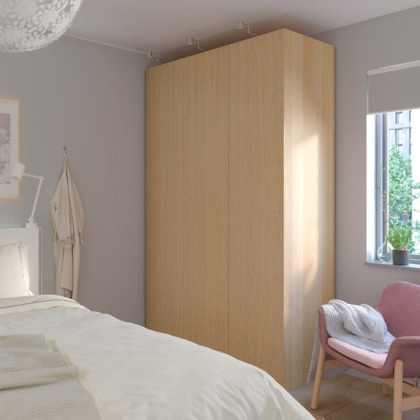Ikea PAX / FORSAND - Wardrobe, oak effect with white stain / oak effect with white stain,150x60x236 cm