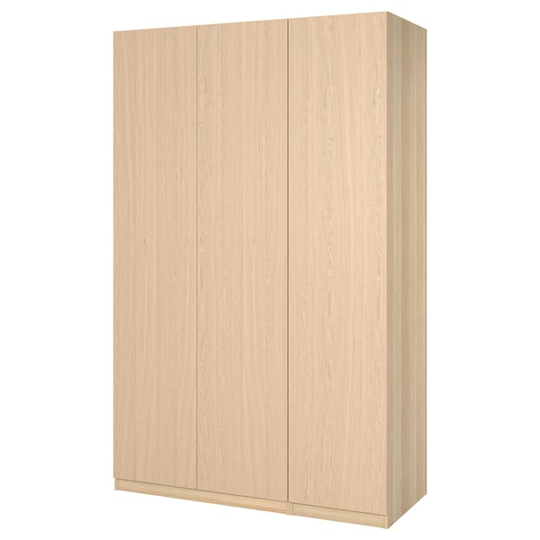 PAX / FORSAND wardrobe, white stained oak effect/white stained oak effect, 150x60x236 cm
