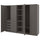 PAX / FORSAND - Wardrobe, dark grey/dark grey,250x60x201 cm
