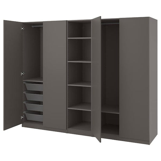 Ikea PAX / FORSAND - Wardrobe, dark grey/dark grey,250x60x201 cm